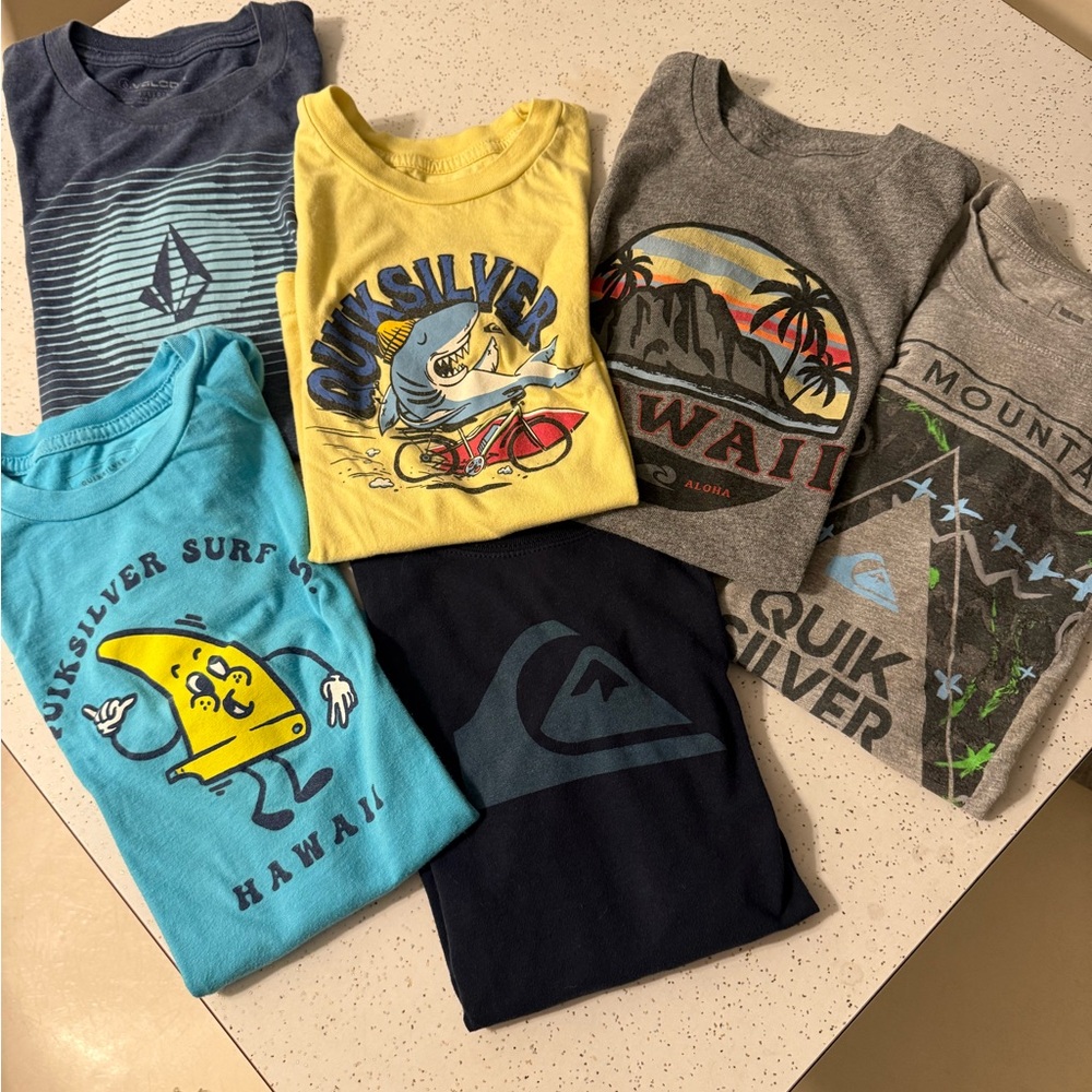 Quiksilver Kids T-Shirt Collection - Blue, Yellow, Gray